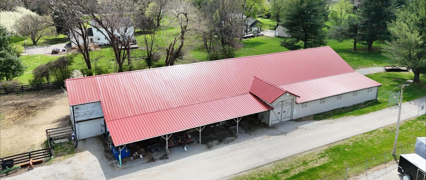 Corrugated metal roof installation by Claymore Contracting